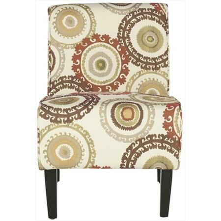 SAFAVIEH Roy Beige Circle Armless Club Chair MCR1004A